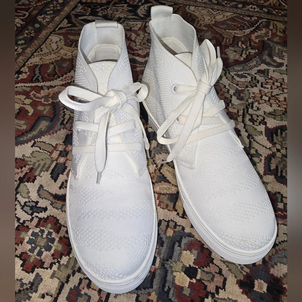 Strauss And Ramm White Men's Chukka Shoes